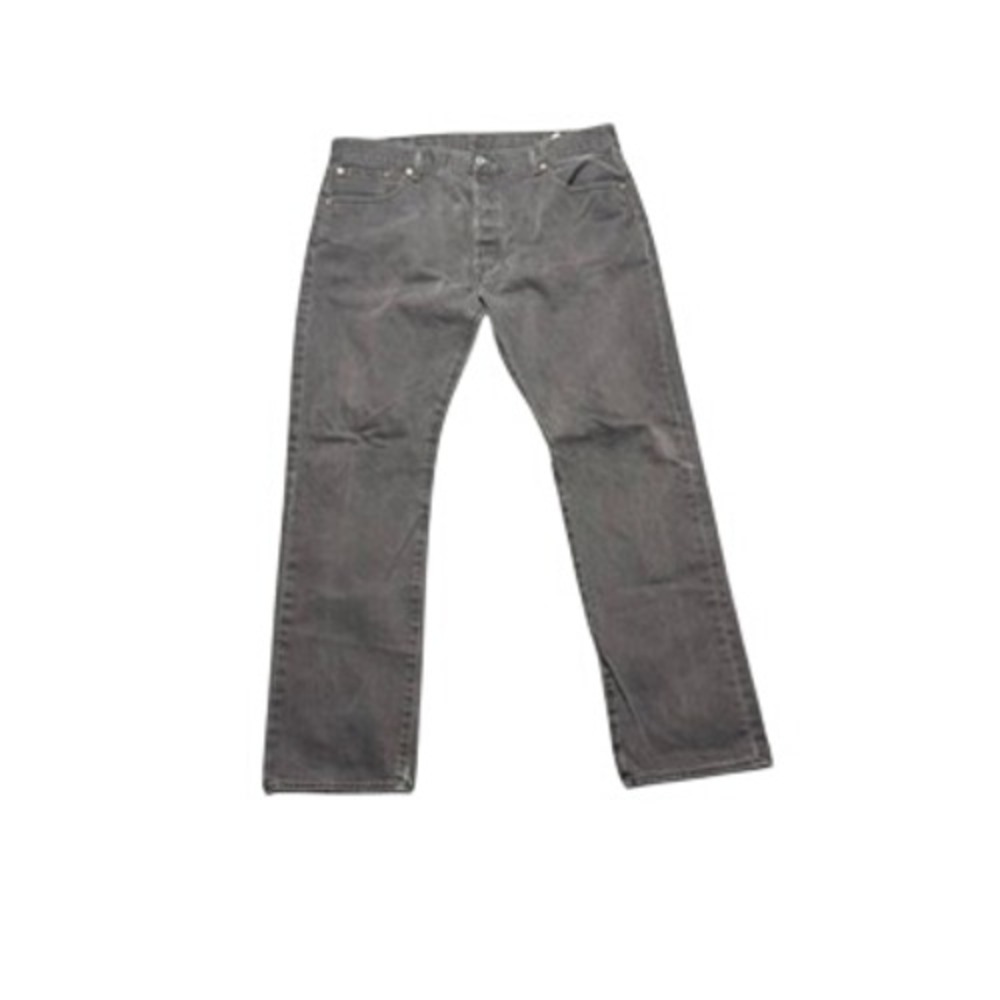Levis 501 Original Fit Charcoal Gray Button Fly Straight Leg Jeans Mens 40x34
